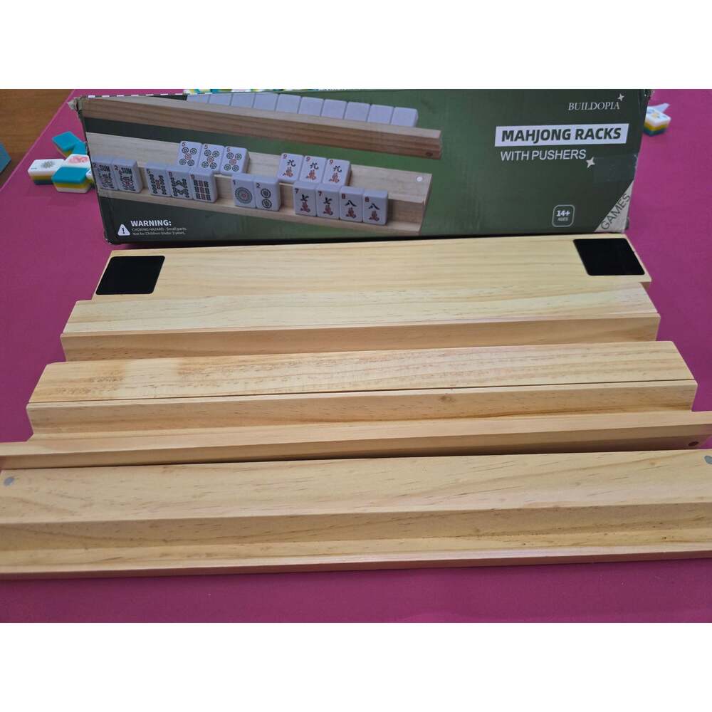 17" Wood Mahjong Racks - Picture 3 of 6